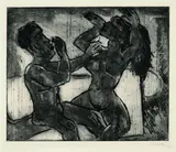 Max Pechstein, Getändel, 1923, Etching and aquatint