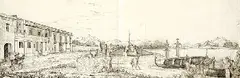 Joseph Anton Koch, Zugeschrieben - Ansicht von Palermo, 1795, Pen and Indian ink drawing