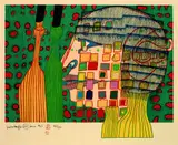 Die Schatten der Sterne by Friedensreich Hundertwasser, 1967, Lithograph printed in colours, sold Oct 2004
