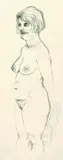 Stehender Akt by George Grosz, 1927, Pencil drawing, sold Oct 2004