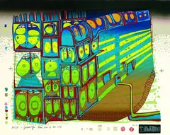 Night Train by Friedensreich Hundertwasser, 1978, Silkscreen in colours, sold Oct 2004