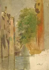 Friedrich Nerly, Motiv aus Venedig, Watercolour
