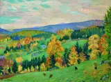 Ernst Wilhelm Eitner, Herbst im Riesengebirge, Oil on canvas