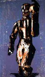 Markus Lüpertz, Clitunno (große Figur), 1990, Woodcut in colours