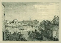 Antonio Canaletto, Ale porte del Dolo, Etching