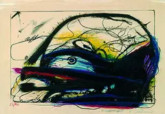 Mars by Arnulf Rainer, 1967, Mixed media, sold Oct 2004