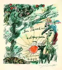 Im Paradies by Lovis Corinth, 1921, Portfolio, sold Oct 2004