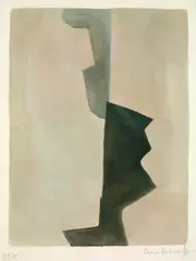 Composition grise by Serge Poliakoff, 1963, Etching in colours, sold Oct 2004