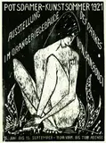 Otto Mueller, Potsdamer Kunstsommer 1921 (Große Sitzende), 1921, Woodcut