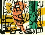 Fernand Léger, Les constructeurs, 1955, Lithograph in colours