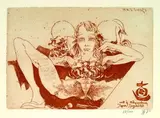 Horst Janssen, Postscriptum, 1984, Etching