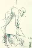 Der Floh (Zeichnung mit Selbst) by Horst Janssen, 1981, Coloured crayon drawing, sold Oct 2004