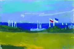 Ostsee by Klaus Fußmann, 2001, Tempera, sold Oct 2004