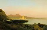 Albert Flamm, Bucht von Neapel, Oil on canvas
