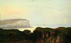 Ernest Louis Lessieux, La Rochelle - Steilküste im Morgenlicht, Oil on canvas