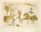 Ecuyère by Salvador Dalí, 1965, Etching in colours, sold Oct 2004