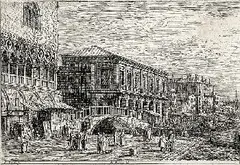 Antonio Canaletto, Le Preson. V. (Die Bleikammern in Venedig), Etching