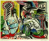 Pablo Picasso, L'héritage de Delacroix, 1964, Lithograph in colours