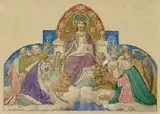 Eduard von Steinle, Maiestas Domini, 1850, Watercolour