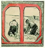 Max Liebermann, 5 Bll. Initialen, Pen and Indian ink drawing