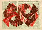Hermann Glöckner, 2 Bll.: Weihnacht. Komposition, 1971, Linocut