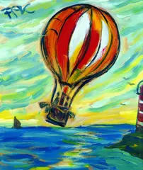 Jules Verne by Felix Samuel Pfefferkorn, 1979, Acrylic on fibreboard, sold Oct 2004