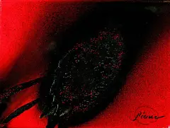 Blatt by Otto Piene, 2001, Acrylic, sold Oct 2004