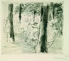 Im Garten by Max Liebermann, 1910, Etching, sold Oct 2004