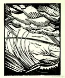 Spritzende Wellen by Erich Heckel, 1918, Woodcut, sold Oct 2004
