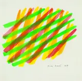 Komposition in Grün, Gelb, Orange und Rot by Piero Dorazio, 1967, Watercolour, sold Oct 2004