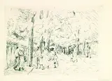 Max Liebermann, Straße in Wannsee, 1922, Etching