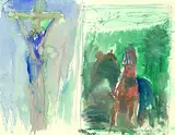 Siegfried Anzinger, Kreuzigung und Pferd