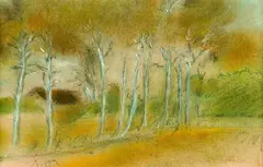 Birkenallee by Otto Modersohn, 1903, Pencil, sold Oct 2004