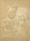 Knaben- und Mädchenbildnis by Johann Joachim Faber, 1835, Pencil, sold Oct 2004