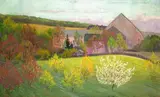Max Kahrer, Landschaft im Frühling, 1909, Oil on canvas