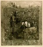 Dornröschen by Heinrich Vogeler, 1897, Etching, sold Oct 2004