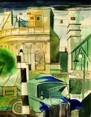 Walter Nessler, London - Charing Cross, 1938, Watercolour