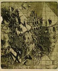 Holstentor by Horst Janssen, 1980, Etching, sold Oct 2004