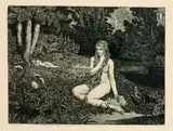 Max Klinger, Eva und die Zukunft - Opus III, 1898, Etching