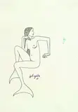 Heinrich Vogeler, Melusine, 1914, Pen and ink drawing