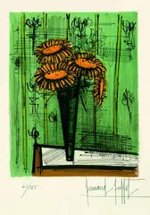 Le Bouquet by Bernard Buffet, Lithograph in colours, sold Oct 2004