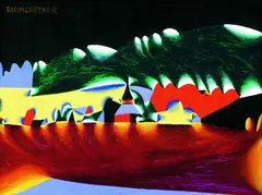 Fritz Baumgartner, Blick auf Duppach (in der Eifel), 2000, Acrylic on panel