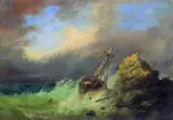 Lorenzo Butti, Schiffbruch auf stürmischer See, 1842, Oil on canvas