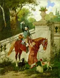 Franz Quaglio, Genreszene, 1891, Oil on panel