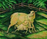 Harold Bengen, Madonna im grünen Hag, 1920, Oil on canvas