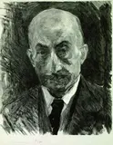 Max Liebermann, Selbstporträt, 1920, Wood engraving