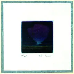 Blue butterfly by Yōzō Hamaguchi, 1982, Etching in colours, sold Oct 2004