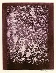 7 Bll. aus: Transitions by Mark Tobey, 1970, Etching and aquatint in colours, sold Oct 2004