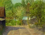 Heinrich Schlotermann, Gehöft, Oil on canvas