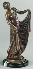Tänzerin by Rudolf Kaesbach, Bronze, sold Oct 2004